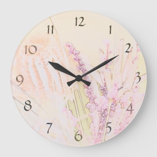 Native Blume Wall Clock Große Wanduhr (Vorderseite)