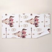 Native Bull Skul und Pfeile Stamm nahtloses Patt Badehandtuch (Badehandtuch)