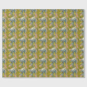 Native Bush Blooms Mustard Yellow Geschenkpapier (Flach)