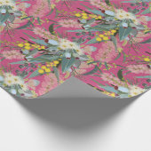 Native Bush Blooms Pink Geschenkpapier (Ecke)