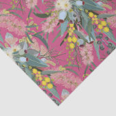 Native Bush Blooms Pink Seidenpapier (Detail)