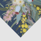 Native Bush Blooms Royal Blue Seidenpapier (Detail)