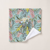 Native Bush Blooms Summer Blue Badhandtuch Set (Waschlappen)