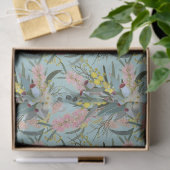 Native Bush Blooms Summer Blue Seidenpapier (Geschenk)