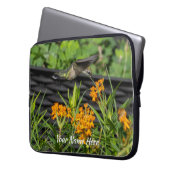 Native Butterfly Weed & Hummingbird Laptop Sleeve (Vorderseite Links)
