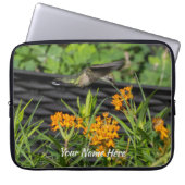 Native Butterfly Weed & Hummingbird Laptop Sleeve (Vorderseite)