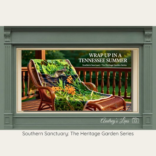 Native Butterfly Weed & Hummingbird Throw Fleecedecke