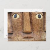 Native Carved Face Postkarte (Vorne/Hinten)