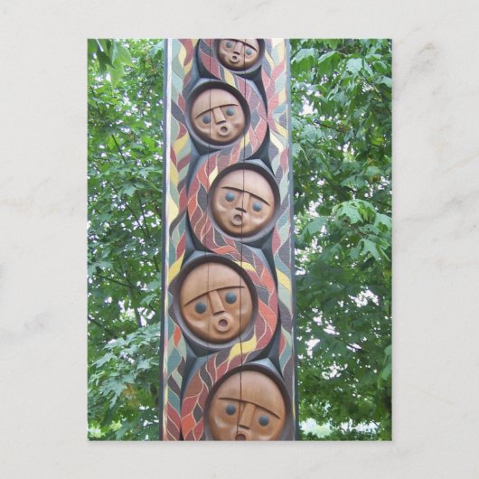 Native Carving Postkarte (Vorderseite)