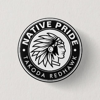 Native Chief Logo Native Pride Personalized Name Button