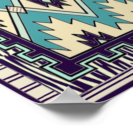 Native Chieftain Pattern Poster Print (Ecke)