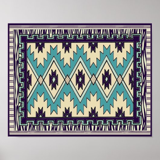 Native Chieftain Pattern Poster Print (Vorne)