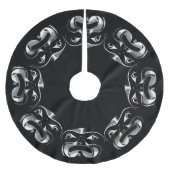 Native Christmas Tree Skirt Tribal Haida Deco Polyester Weihnachtsbaumdecke (Vorderseite)