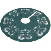 Native Christmas Tree Skirt Tribal Haida Deco Polyester Weihnachtsbaumdecke (Schrägansicht)