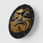 Native Clock Custom First Nation Stamm Wall Clock Runde Wanduhr (Winkel)