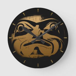 Native Clock Custom First Nation Stamm Wall Clock Runde Wanduhr