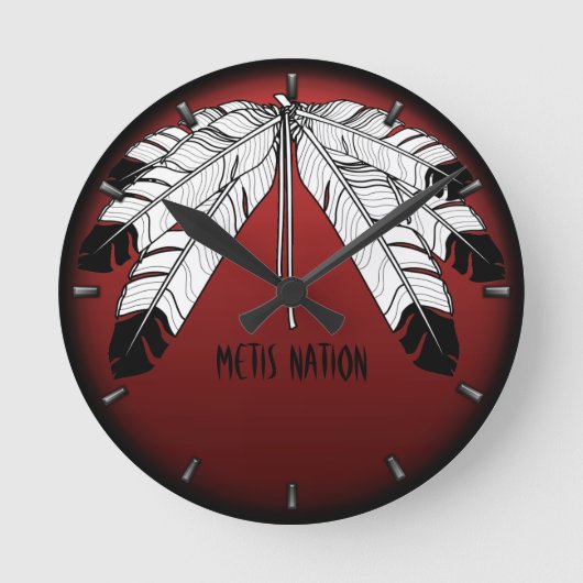 Native Clock Custom First Nation Stamm Wall Clock Runde Wanduhr (Vorderseite)