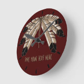 Native Clock Custom First Nation Stamm Wall Clock Runde Wanduhr (Winkel)