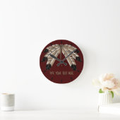 Native Clock Custom First Nation Stamm Wall Clock Runde Wanduhr (Zuhause)