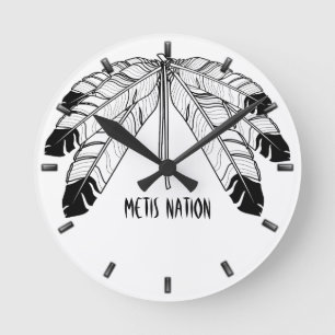 Native Clock Custom First Nation Tribe Wall Clock Runde Wanduhr