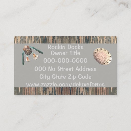 Native Cod Gray Dollar Visitenkarte (Rückseite)