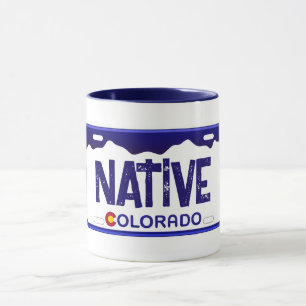 Native Colorado Blue Nummernschild Tasse