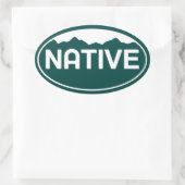 Native Colorado Oval Aufkleber (Tasche)