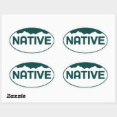 Native Colorado Oval Aufkleber (Blatt)