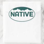 Native Colorado Oval Aufkleber (Tasche)