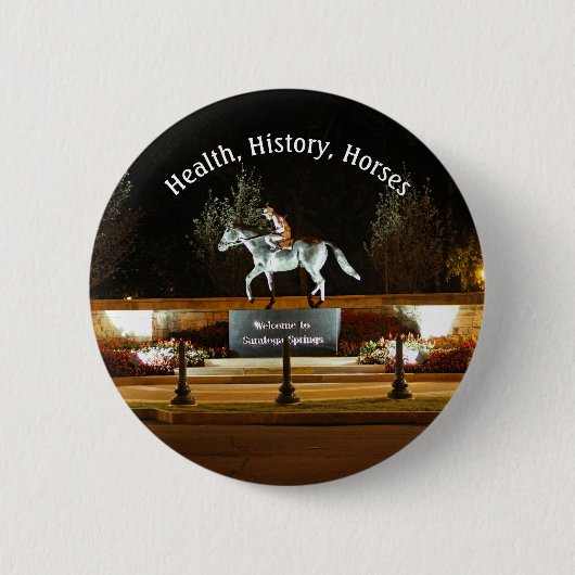Native Dancer Horse Statue Saratoga Button Button (Vorderseite)