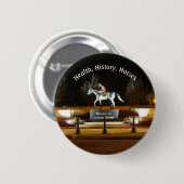 Native Dancer Horse Statue Saratoga Button Button (Vorne & Hinten)