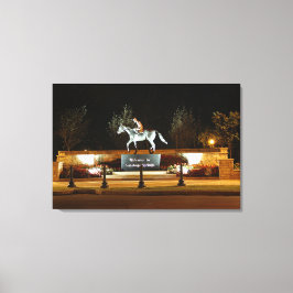 Native Dancer Horse Statue Saratoga Canvas Print Leinwanddruck