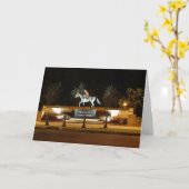 Native Dancer Horse Statue Saratoga Grußkarte Karte (Gelbe Blume)