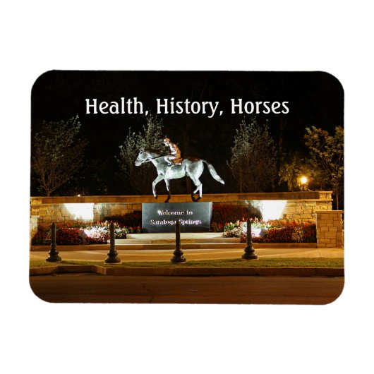 Native Dancer Horse Statue Saratoga Magnet (Horizontal)
