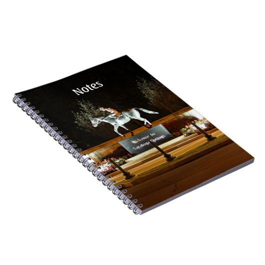 Native Dancer Horse Statue Saratoga Notebook Notizblock (Rechte Seite)