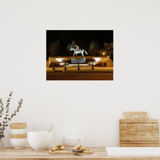 Native Dancer Horse Statue Saratoga Poster (Küche)