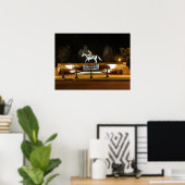 Native Dancer Horse Statue Saratoga Poster (Heimbüro)