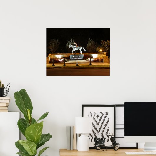 Native Dancer Horse Statue Saratoga Poster (Heimbüro)