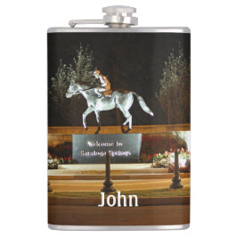 Native Dancer Horse Statue Saratoga Vinyl Flask Flachmann