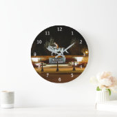 Native Dancer Statue Saratoga Wall Clock Number Große Wanduhr (Zuhause)