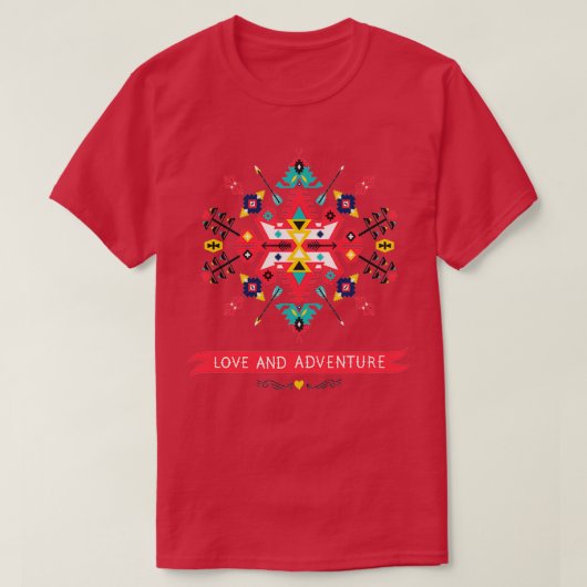 Native Decorative Red T-Shirt (Design vorne)