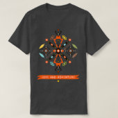 Native Decorative Vector Black Orange T-Shirt (Design vorne)