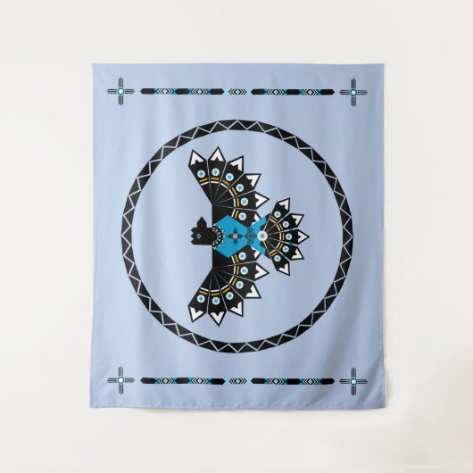 Native Eagle Tapestry Wandteppich (Vorderseite)