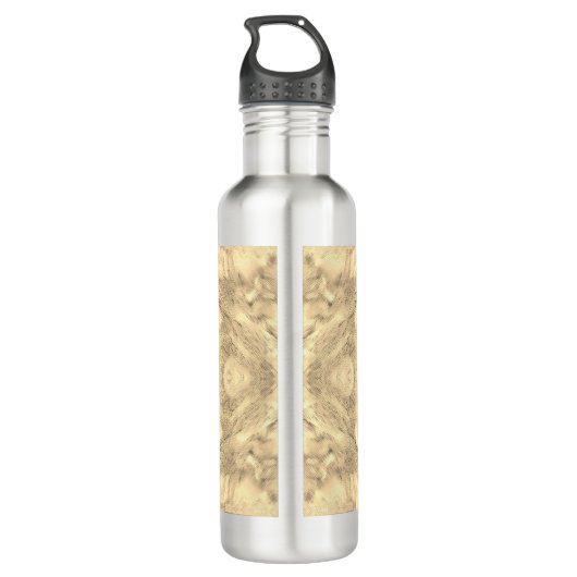 Native Fantasy Pattern – Wood Dream Boho Edelstahlflasche (Rückseite)