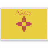 Native Flag New Mexico Aufkleber (Vorderseite)