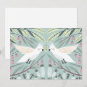 Native Florals und Cockatocks danke Karte (Vorne/Hinten)