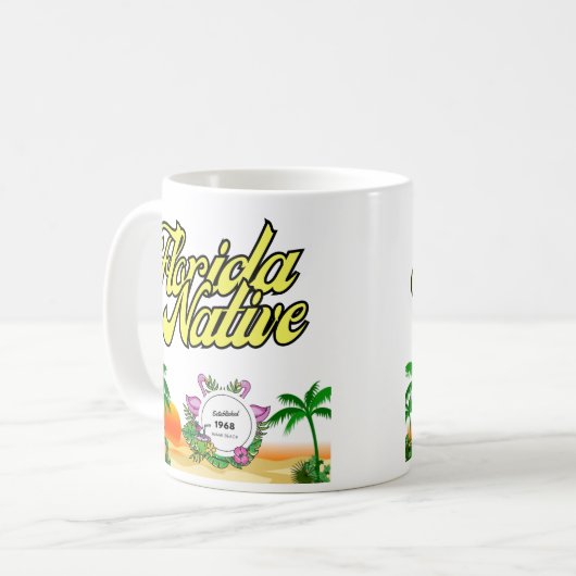 NATIVE FLORIDA - gegründet 1968 Kaffeetasse (Vorderseite Links)