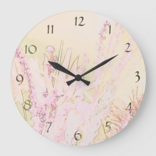 Native Flowers Wall Clock Große Wanduhr