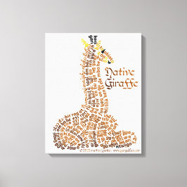 Native Giraffe Canvas Print Leinwanddruck