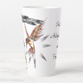 Native Hummingbird Totem Latte Tasse (Vorderseite)